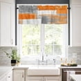 thumbnail image 2 of Valance Curtain for Kitchen, Burnt Orange and Grey Modern Art Artwork Fall Window Valance for Living Room Scroll,Rod Pocket Valances for Bedroom Decor,Window Treatment Valance 1 Panel 18" x 54", 2 of 6