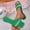 Green, variant on Women's Rhinestone Sandals Glitter Casual Sandal Flats Open Toe Sparkle Slides Green 6.5(38)