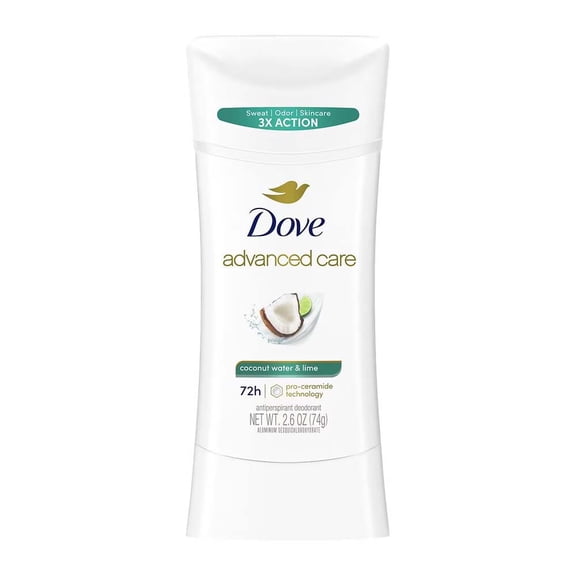 Dove Advanced Care 72 Hour Antiperspirant Deodorant Coconut Water and Lime 2.6oz / 74g