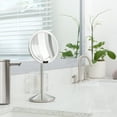thumbnail image 4 of simplehuman 5" Round Mini Travel Sensor Makeup Mirror, 10x Magnification, Rechargeable, Rose Gold Stainless Steel, 4 of 5
