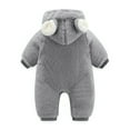thumbnail image 4 of Fouhkni Newborn Baby Girls Boys Jumpsuit Romper Infant Toddler Outwear Snowsuit 1 Piece Fall Winter Outfit, 4 of 7