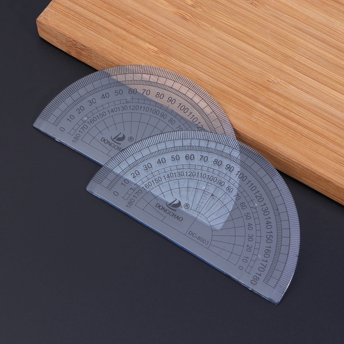 2 Pieces Small Protractor Ruler Triangle Student