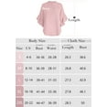 thumbnail image 7 of Chiclily Women Dressy Tops Summer Casual V-Neck Blouse Flowy 3/4 Ruffle Sleeve Top for Women, US Size XL in Coral, 7 of 7