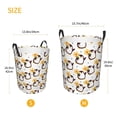 thumbnail image 3 of Naloa Penguin With Flowers Large Laundry Basket Waterproof Round Collapsible Storage bin with Handles for Hamper Kids Room,Toy StorageMedium, 3 of 6