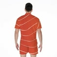 thumbnail image 2 of Salmon Artwork Short Sleeve Men'S Rompers, Food Lover Casual Summer Jumpsuits Outfit, 2 of 4