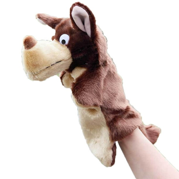Títere de Mano de Animal, Peluche Suave, Muñeco para Juego de Roles con Relleno de Algodón, 25 x 15 x 5 cm para Cuentacuentos, Enseñanza y Jardín Infantil