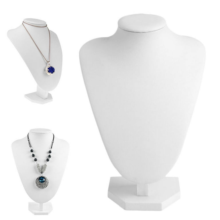 AOOOWER Faux Leather Mannequin Jewelry Necklace Display Holder Neck Bust Stand Showcase Walmart