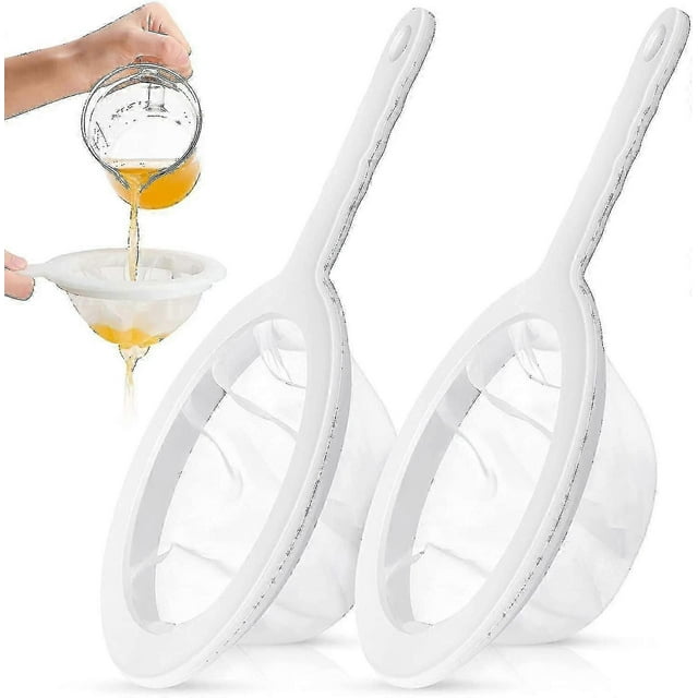 2pcs Fine Mesh Strainer Nylon Food Mesh Sieve Plastic Mesh Colander - Miao