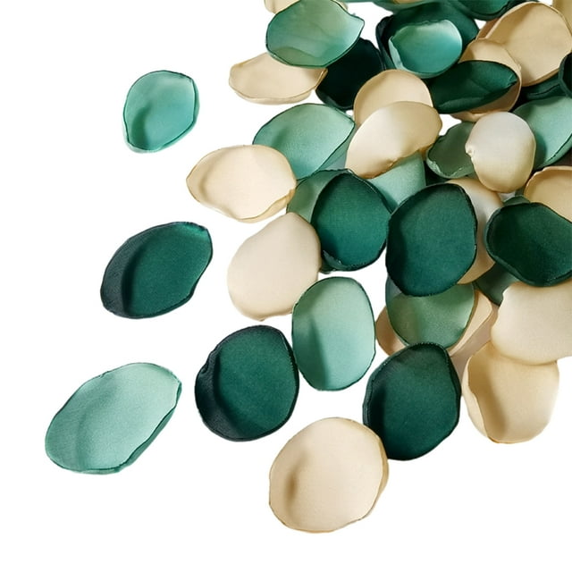Youkk 400pcs Versatile Silk Rose Petals For Creative DIY Projects Fake Scatter Petals dark green assortedcolor 1Set