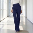 thumbnail image 6 of Women's High Waisted Flare Pants Slim Fit Bell Bottom Dress Pants Flattering Elegant Work Office Business Casual Trousers Stretchy Yoga Slacks Long Bottoms, 6 of 6