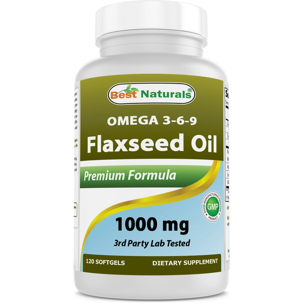 Best Naturals Flaxseed Oil 1000 mg 120 Softgels