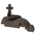 thumbnail image 5 of HOMEMAXS The Empty Tombs Easter Scene and Cross Decor Religious Home Decoration Wood Black 6.5x4.3x2.8 Inches, 5 of 7