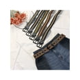 thumbnail image 6 of INSPIRE CHIC Unisex Canvas Belt Classic Black Buckle All-Match Casual for Pants Braided Belts Khaki 120x3.8/47.2x1.5", 6 of 6