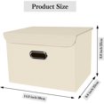 thumbnail image 2 of Paquete de 8 contenedores grandes plegables con tapas, cubos de almacenamiento de tela organizador para estantes, clóset, guardería, cestas plegables de almacenamiento con asas, cajas del, 2 of 7