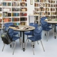 thumbnail image 3 of Regency 42 Round Adjustable Classroom Table- Maple & 4 Andy 18 Stack Chairs- Blue, 3 of 7