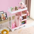 thumbnail image 6 of Ktaxon Kids Dress Up Storage Armoire Wardrobe Dresser Children Costume Organizer Portable Closet with Mirror & 3 Drawers for Bedroom Party Nursery, Pink, 6 of 11