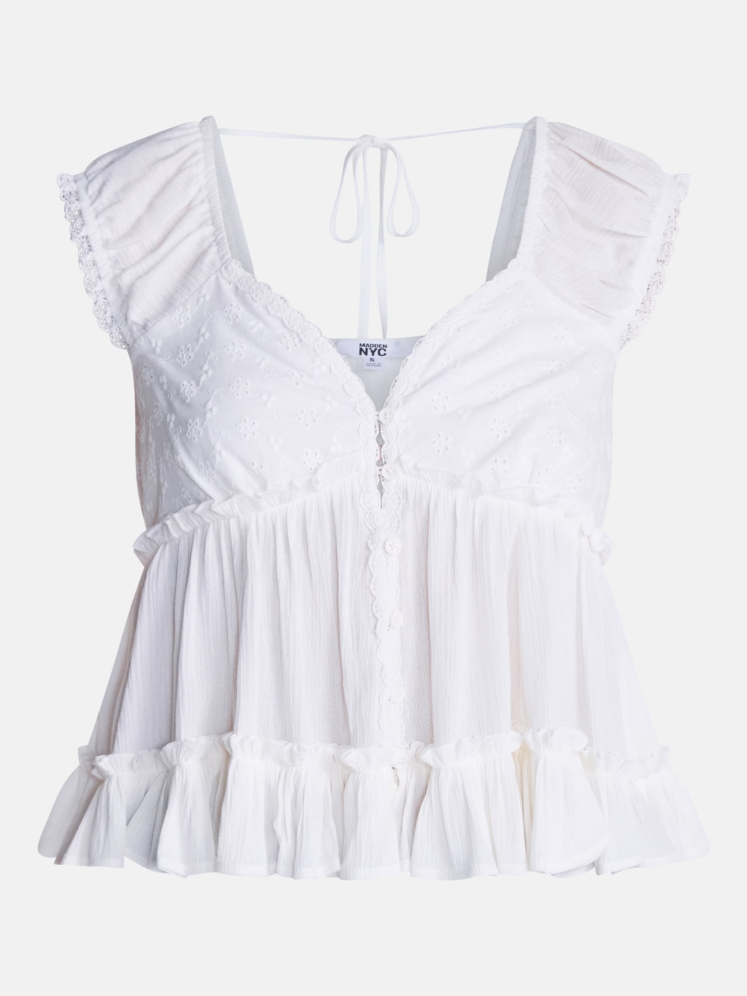 Madden NYC Women’s Lace Trim Top, Sizes XXS-XXL
