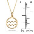 thumbnail image 5 of KoolJewelry 14k Yellow Gold Aquarius Zodiac Pendant Minimalist Necklace (18 inch), 5 of 6