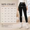 thumbnail image 5 of VORENI Women's Fleece Lined Leggings, High Waisted Thermal Leggings for Women, Soft Stretch Winter Warm Tummy Control, Black, 5 of 8