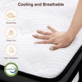 thumbnail image 2 of 14" Queen Mattress Pad, Boxed Memory Foam Mattress, Pocket Spring Hybrid Mattress, Motion Isolation & Strong Support & Pressure Relief, Medium Firm, CertiPUR-US Certified, 2 of 7