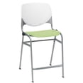 thumbnail image 6 of KFI Studios KOOL Armless Stacking Counter Barstool, White Back, Lime Green Seat, 6 of 6