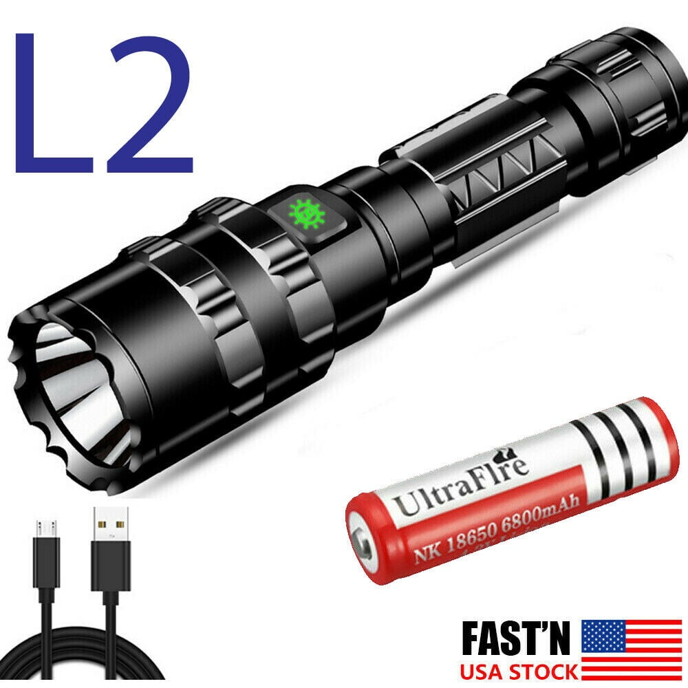 Super Bright 90000LM T6 Tactical Military LED Flashlight Torch Zoomable 18650 ST 