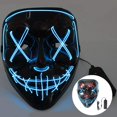 thumbnail image 1 of Máscara con 3 modos de flash, máscara de brillo, máscara de purga LED, máscara LED para carnaval de Halloween, máscara de terror LED oso de fresa Electrónica, 1 of 4