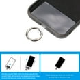 thumbnail image 4 of Uxcell 4Pcs Phone Lanyard Patches Multifunctional Phone Tether Tab with Metal Ring for Smartphones,Transparent, 4 of 5