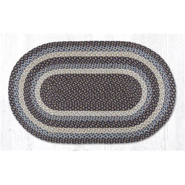 27 x 45 in. Braided Oval Rug Blue