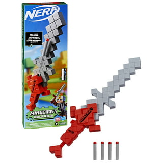 Nerf Minecraft Firebrand, Dart Blasting Axe, 6 Elite Foam Darts