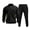 Black, variant on Men's Tracksuit 2 Piece Sweatsuit Track Suit 1/4 Zip Long Sleeve Cargo Sweatshirt Jogging Sweatpants Casual Outfits for Men Blue