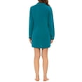 thumbnail image 3 of CAMISA DE SUEÑO DE MUJERES DE MANGAS LARGAS INSPIRAR CON SOLAPA NOTCHED Y BOTONES, VESTIDO DE NOCHE XL VERDE OSCURO, 3 of 6