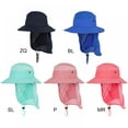 thumbnail image 2 of Dégagement! Chapeau de Pêcheur Pliable Enfants Garçon Fille Été Voyage en Plein Air Chapeau de Soleil Réglable Rabat Chapeau Parasol Protection Anti UV Chapeaux de Randonnée Rose, 2 of 9