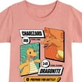 thumbnail image 3 of Pokémon  - Dragonite Charizard Prepare For Battle - Youth Girls Short Sleeve Graphic T-Shirt, 3 of 5