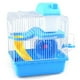 thumbnail image 4 of Jaula para hámster de 2 niveles, gran espacio, diseño de chasis alto, jaula para hábitat de hámster para mascotas, hámster, animales pequeños, azul, 4 of 12