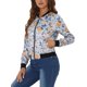 thumbnail image 4 of Chaqueta bomber para mujer Inspire Chic, corte ajustado, ligera, con cremallera, talla XS, azul cielo, 4 of 6