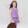 thumbnail image 4 of Girls Summer Clothes Set Kids Pockets Outfit, 4 of 9