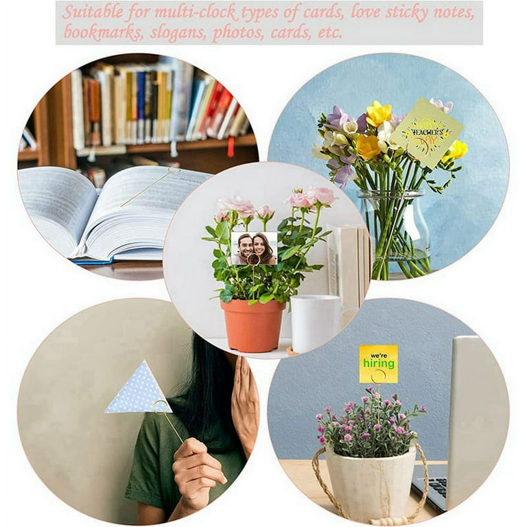 40Pcs Floral Card Holder Picks, Heart Loop, Circular ringPicture