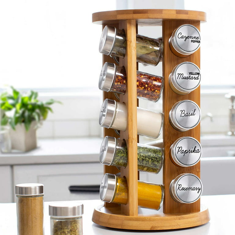 Buy Wholesale China High Quality 4-tier Bamboo Spice Rack With 20 Pack 7oz Spice  Jars And Labels, Countertop Seasoning Organizer Set Drawer Spice & 4-tier  Bamboo Spice Rack With 20 Pack at