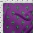 thumbnail image 2 of oneOone Georgette Viscose Fabric Leaves & Floral Block Printed Fabric 1 Yard 42 Inch Wide, 2 of 5
