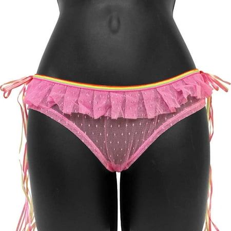 Rainbow Bright Hiphugger Bikini Medium Fuchsia