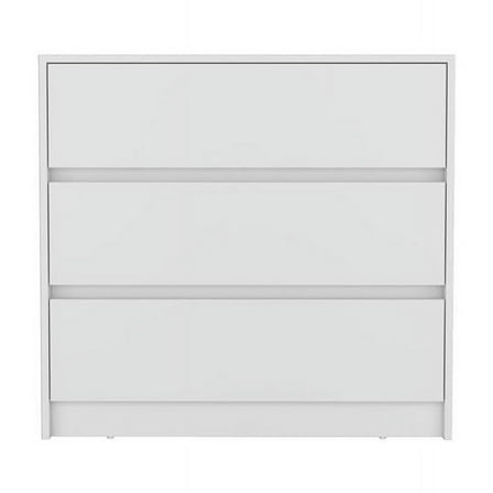HomeRoots 524955 33 in. Three Drawer Dresser, White