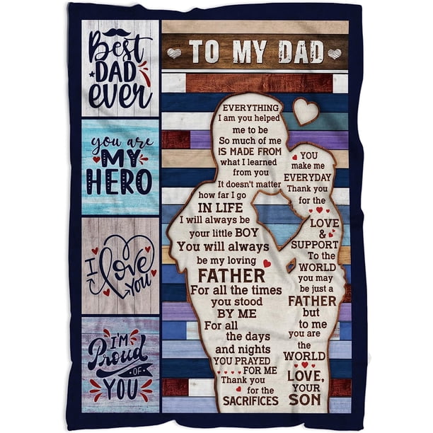 LHSHID Dad Fleece BlanketDad Gifts from Son Birthday Gift for Dad Father Father in Law GrandpaBonus Dad Stepdad PresentDad Ultra Soft Throw Blanket for Sofa Couch TravelFather's Day 30"x40"