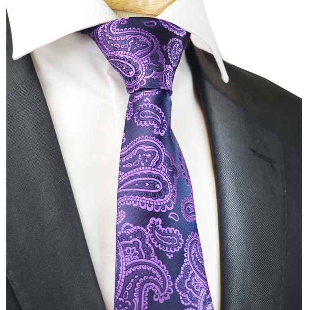 Fashionable Patrician Blue and Pink Paisley Men's Ties