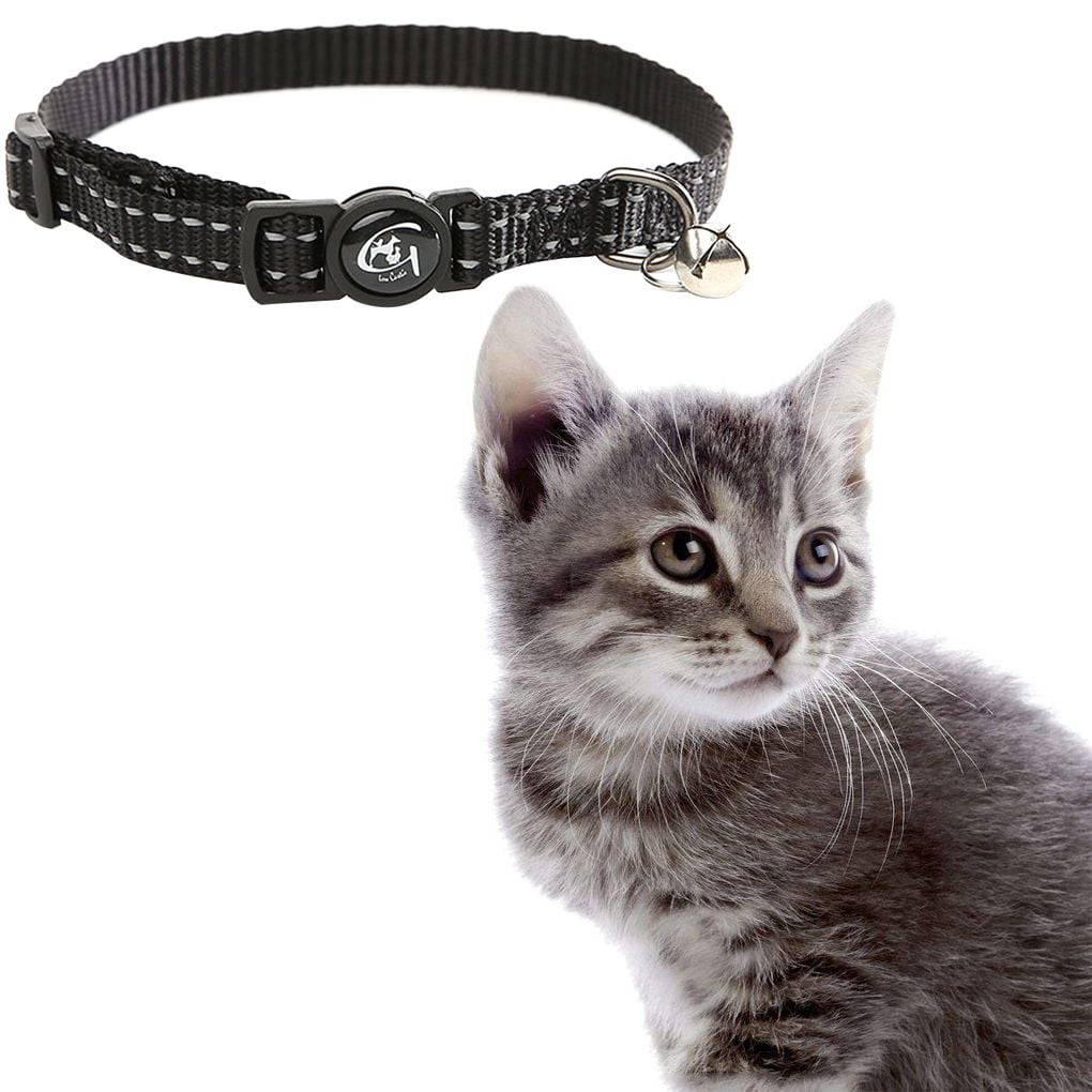 Reflective Cat Collar with Bell Nylon Pet Neck Belt Collar Strip Puppy