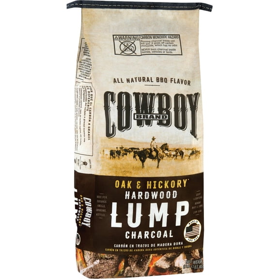 COWBOY 17208 Hardwood Lump Charcoal, 8 lb