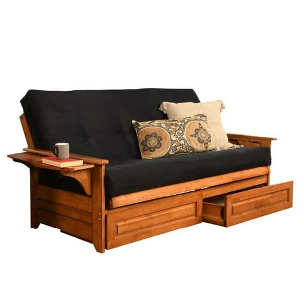 Kodiak Furniture Phoenix Futon with Storage, Black