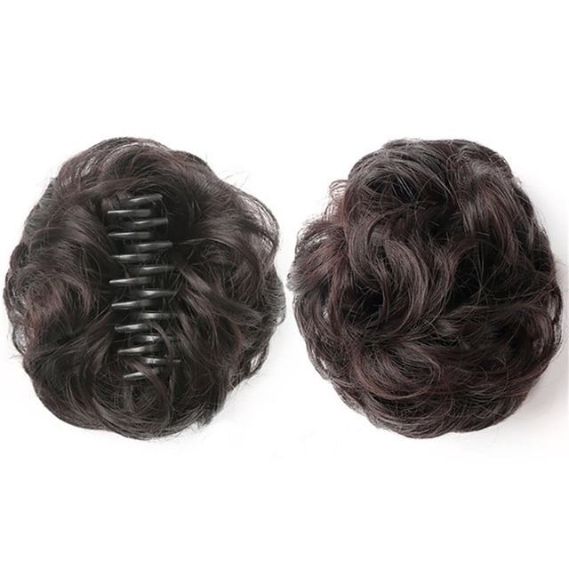 1Pcs Chignon Cheveux Bouclés Pince à Cheveux Faux Chignon Synthétique pour Femmes