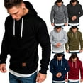 thumbnail image 4 of Hommes à Capuche Coupe Ajustée Chandails à Capuche Chandail en Molleton Manteau d'Extérieur Chandail Manteau Chaud Veste, 4 of 5