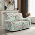 thumbnail image 2 of Yuyamidu Pink Floral Loveseat Recliner Covers 2 Seater Washable Reclining Sofa Covers with Elastic Edge Easy to Install Recliner Slipcovers Gift for Holiday, 2 of 8
